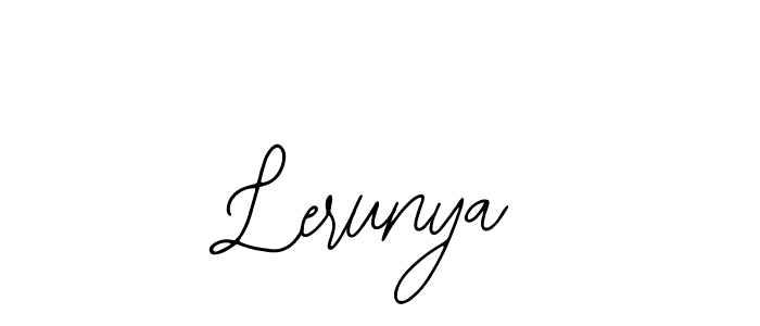 Bearetta-2O07w is a professional signature style that is perfect for those who want to add a touch of class to their signature. It is also a great choice for those who want to make their signature more unique. Get Lerunya name to fancy signature for free. Lerunya signature style 12 images and pictures png