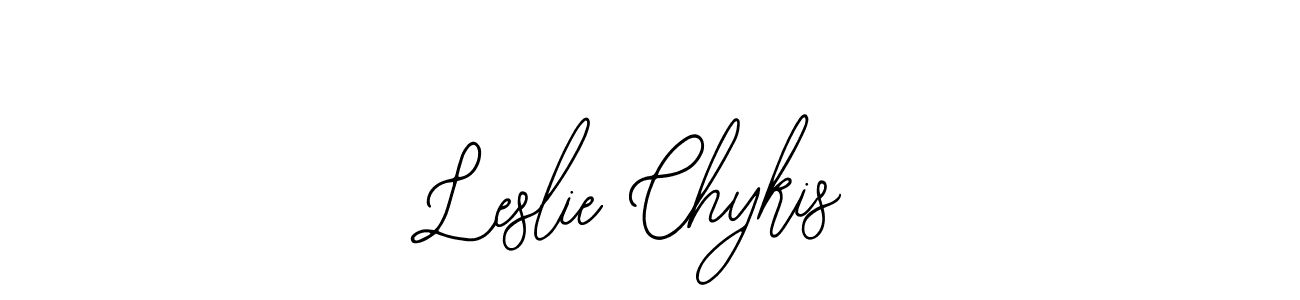 You should practise on your own different ways (Bearetta-2O07w) to write your name (Leslie Chykis) in signature. don't let someone else do it for you. Leslie Chykis signature style 12 images and pictures png