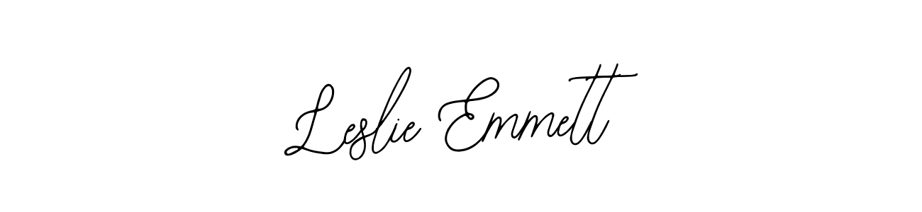 Similarly Bearetta-2O07w is the best handwritten signature design. Signature creator online .You can use it as an online autograph creator for name Leslie Emmett. Leslie Emmett signature style 12 images and pictures png