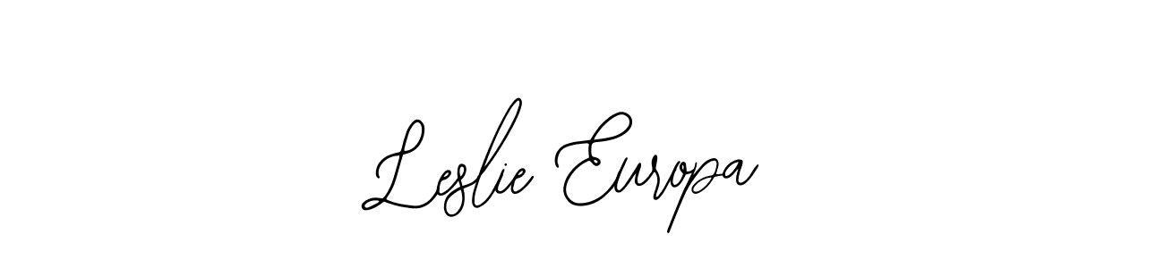 See photos of Leslie Europa official signature by Spectra . Check more albums & portfolios. Read reviews & check more about Bearetta-2O07w font. Leslie Europa signature style 12 images and pictures png