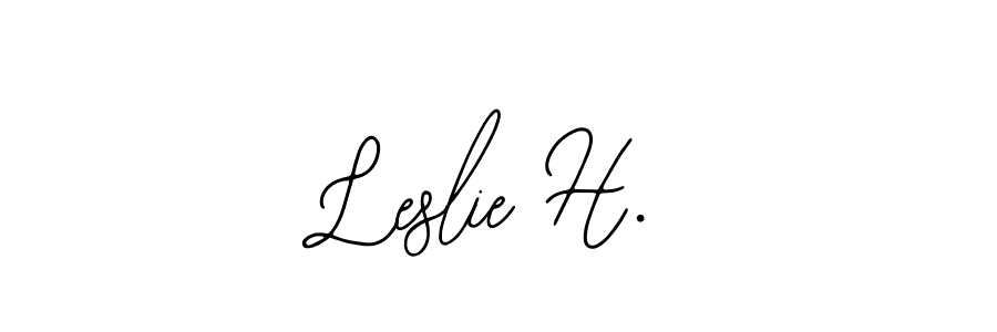 It looks lik you need a new signature style for name Leslie H.. Design unique handwritten (Bearetta-2O07w) signature with our free signature maker in just a few clicks. Leslie H. signature style 12 images and pictures png