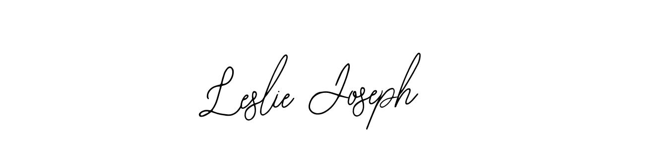 Leslie Joseph stylish signature style. Best Handwritten Sign (Bearetta-2O07w) for my name. Handwritten Signature Collection Ideas for my name Leslie Joseph. Leslie Joseph signature style 12 images and pictures png