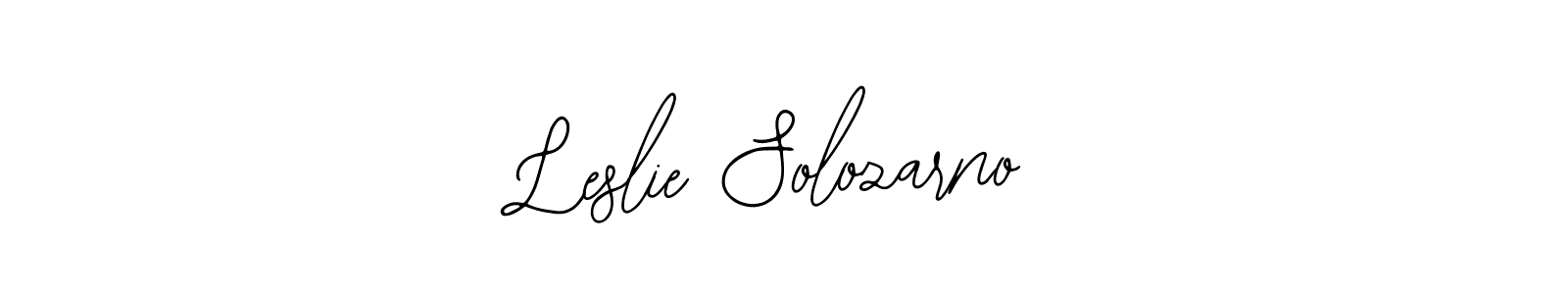 How to make Leslie Solozarno name signature. Use Bearetta-2O07w style for creating short signs online. This is the latest handwritten sign. Leslie Solozarno signature style 12 images and pictures png