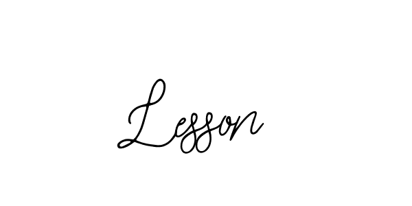 How to make Lesson signature? Bearetta-2O07w is a professional autograph style. Create handwritten signature for Lesson name. Lesson signature style 12 images and pictures png