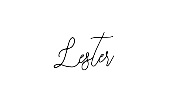 You should practise on your own different ways (Bearetta-2O07w) to write your name (Lester) in signature. don't let someone else do it for you. Lester signature style 12 images and pictures png