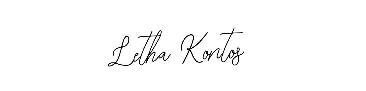 How to make Letha Kontos signature? Bearetta-2O07w is a professional autograph style. Create handwritten signature for Letha Kontos name. Letha Kontos signature style 12 images and pictures png