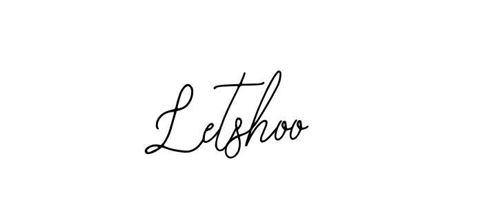 You should practise on your own different ways (Bearetta-2O07w) to write your name (Letshoo) in signature. don't let someone else do it for you. Letshoo signature style 12 images and pictures png