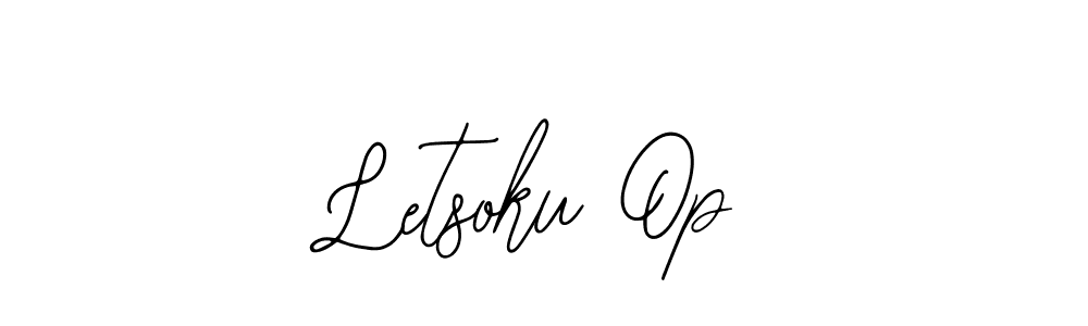 if you are searching for the best signature style for your name Letsoku Op. so please give up your signature search. here we have designed multiple signature styles  using Bearetta-2O07w. Letsoku Op signature style 12 images and pictures png