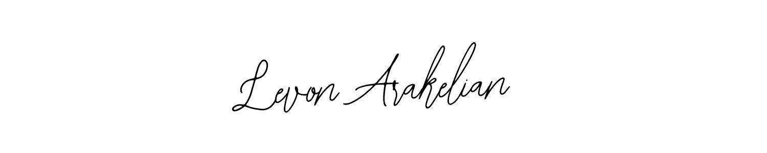 How to make Levon Arakelian name signature. Use Bearetta-2O07w style for creating short signs online. This is the latest handwritten sign. Levon Arakelian signature style 12 images and pictures png