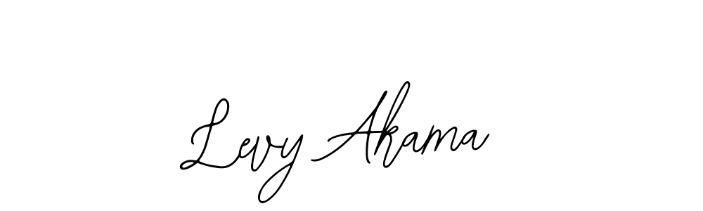 The best way (Bearetta-2O07w) to make a short signature is to pick only two or three words in your name. The name Levy Akama include a total of six letters. For converting this name. Levy Akama signature style 12 images and pictures png