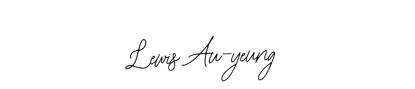 Use a signature maker to create a handwritten signature online. With this signature software, you can design (Bearetta-2O07w) your own signature for name Lewis Au-yeung. Lewis Au-yeung signature style 12 images and pictures png