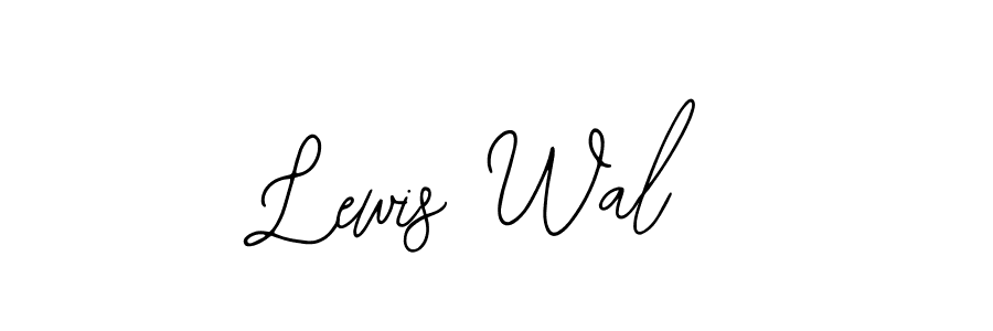 How to make Lewis Wal name signature. Use Bearetta-2O07w style for creating short signs online. This is the latest handwritten sign. Lewis Wal signature style 12 images and pictures png