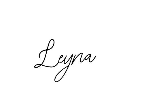 How to make Leyna name signature. Use Bearetta-2O07w style for creating short signs online. This is the latest handwritten sign. Leyna signature style 12 images and pictures png