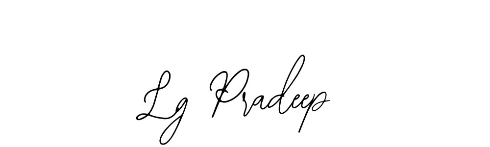 Use a signature maker to create a handwritten signature online. With this signature software, you can design (Bearetta-2O07w) your own signature for name Lg Pradeep. Lg Pradeep signature style 12 images and pictures png