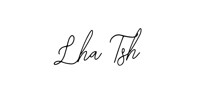 How to make Lha Tsh name signature. Use Bearetta-2O07w style for creating short signs online. This is the latest handwritten sign. Lha Tsh signature style 12 images and pictures png