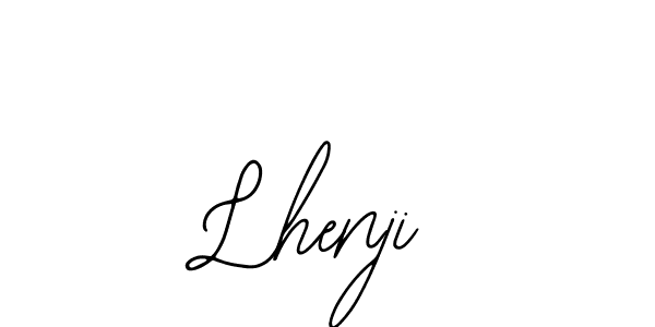 Use a signature maker to create a handwritten signature online. With this signature software, you can design (Bearetta-2O07w) your own signature for name Lhenji. Lhenji signature style 12 images and pictures png