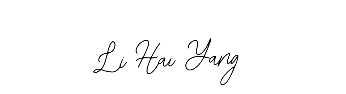 This is the best signature style for the Li Hai Yang name. Also you like these signature font (Bearetta-2O07w). Mix name signature. Li Hai Yang signature style 12 images and pictures png