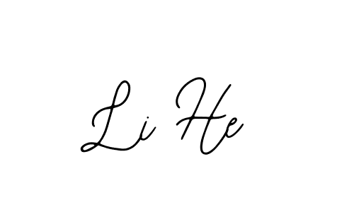 Bearetta-2O07w is a professional signature style that is perfect for those who want to add a touch of class to their signature. It is also a great choice for those who want to make their signature more unique. Get Li He name to fancy signature for free. Li He signature style 12 images and pictures png