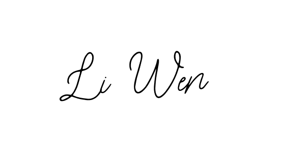 Use a signature maker to create a handwritten signature online. With this signature software, you can design (Bearetta-2O07w) your own signature for name Li Wen. Li Wen signature style 12 images and pictures png