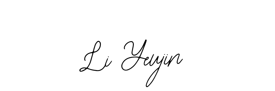 Similarly Bearetta-2O07w is the best handwritten signature design. Signature creator online .You can use it as an online autograph creator for name Li Yeujin. Li Yeujin signature style 12 images and pictures png