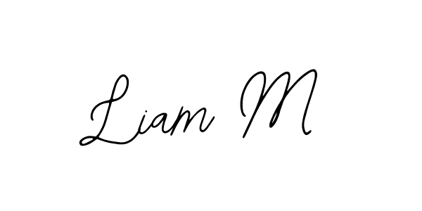 Design your own signature with our free online signature maker. With this signature software, you can create a handwritten (Bearetta-2O07w) signature for name Liam M. Liam M signature style 12 images and pictures png