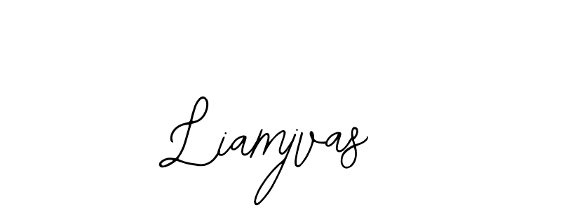 How to make Liamjvas name signature. Use Bearetta-2O07w style for creating short signs online. This is the latest handwritten sign. Liamjvas signature style 12 images and pictures png