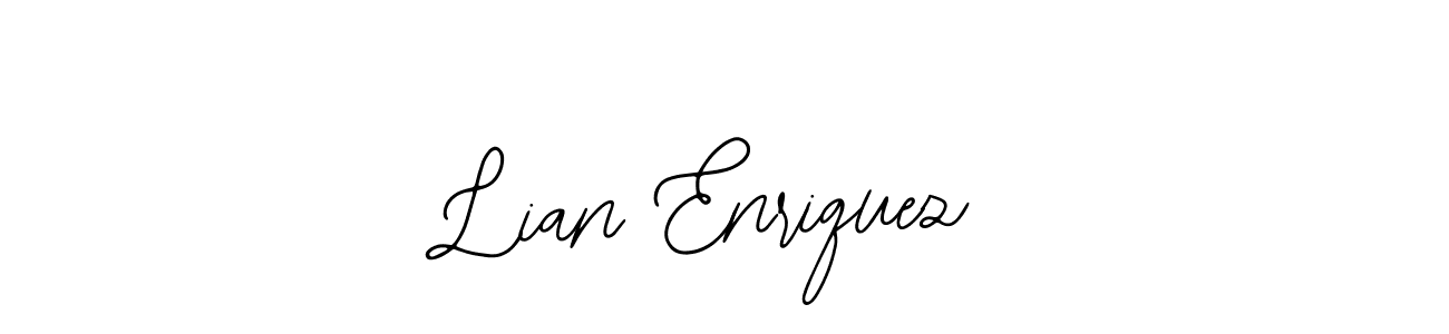 You should practise on your own different ways (Bearetta-2O07w) to write your name (Lian Enriquez) in signature. don't let someone else do it for you. Lian Enriquez signature style 12 images and pictures png