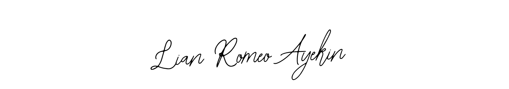 It looks lik you need a new signature style for name Lian Romeo Ayekin. Design unique handwritten (Bearetta-2O07w) signature with our free signature maker in just a few clicks. Lian Romeo Ayekin signature style 12 images and pictures png