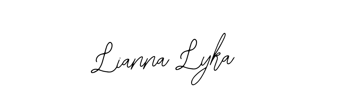 Lianna Lyka stylish signature style. Best Handwritten Sign (Bearetta-2O07w) for my name. Handwritten Signature Collection Ideas for my name Lianna Lyka. Lianna Lyka signature style 12 images and pictures png