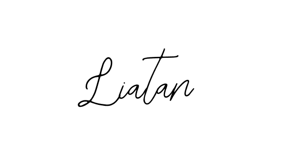 How to make Liatan name signature. Use Bearetta-2O07w style for creating short signs online. This is the latest handwritten sign. Liatan signature style 12 images and pictures png