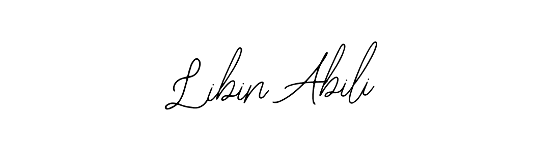 Similarly Bearetta-2O07w is the best handwritten signature design. Signature creator online .You can use it as an online autograph creator for name Libin Abili. Libin Abili signature style 12 images and pictures png