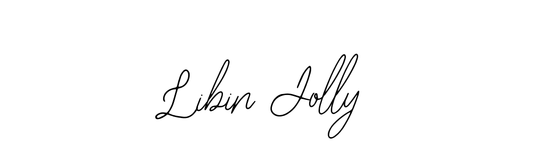 How to make Libin Jolly name signature. Use Bearetta-2O07w style for creating short signs online. This is the latest handwritten sign. Libin Jolly signature style 12 images and pictures png