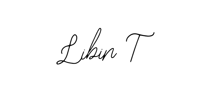 Design your own signature with our free online signature maker. With this signature software, you can create a handwritten (Bearetta-2O07w) signature for name Libin T. Libin T signature style 12 images and pictures png