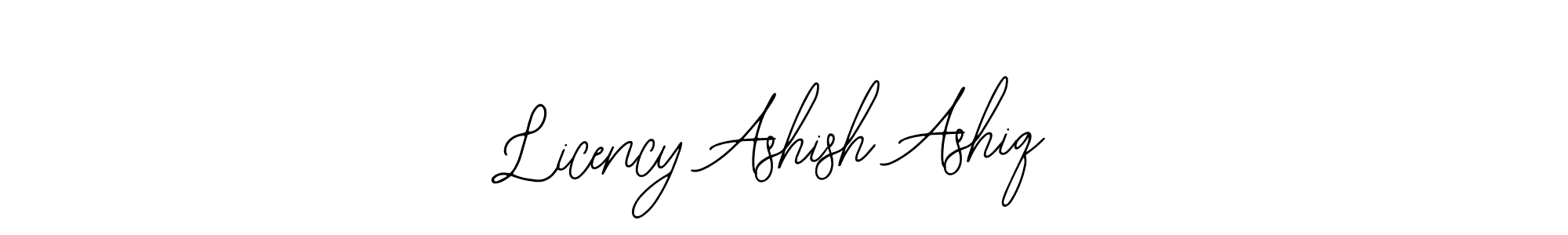 Similarly Bearetta-2O07w is the best handwritten signature design. Signature creator online .You can use it as an online autograph creator for name Licency Ashish Ashiq. Licency Ashish Ashiq signature style 12 images and pictures png