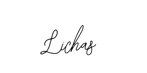 Use a signature maker to create a handwritten signature online. With this signature software, you can design (Bearetta-2O07w) your own signature for name Lichas. Lichas signature style 12 images and pictures png