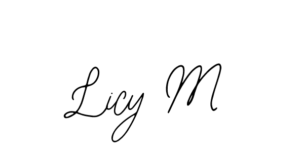 Also we have Licy M name is the best signature style. Create professional handwritten signature collection using Bearetta-2O07w autograph style. Licy M signature style 12 images and pictures png