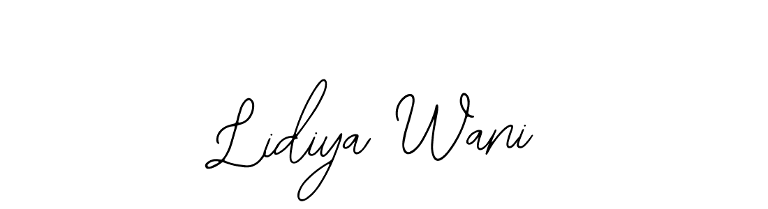 This is the best signature style for the Lidiya Wani name. Also you like these signature font (Bearetta-2O07w). Mix name signature. Lidiya Wani signature style 12 images and pictures png