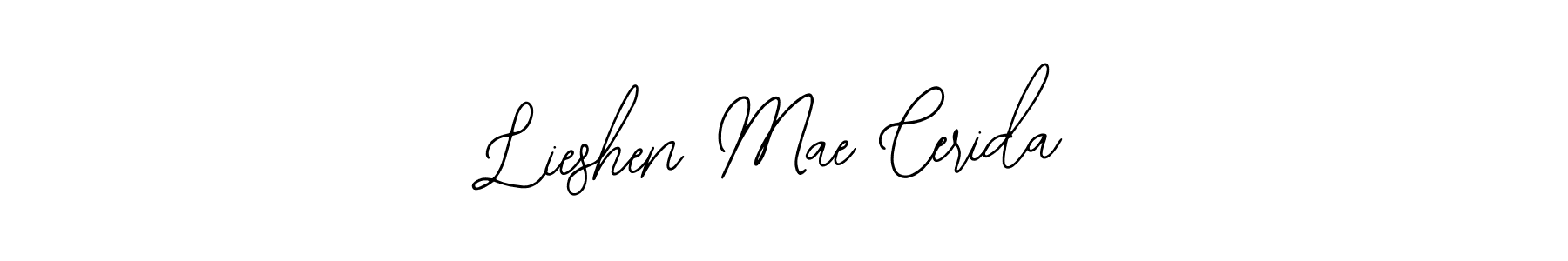 You should practise on your own different ways (Bearetta-2O07w) to write your name (Lieshen Mae Cerida) in signature. don't let someone else do it for you. Lieshen Mae Cerida signature style 12 images and pictures png