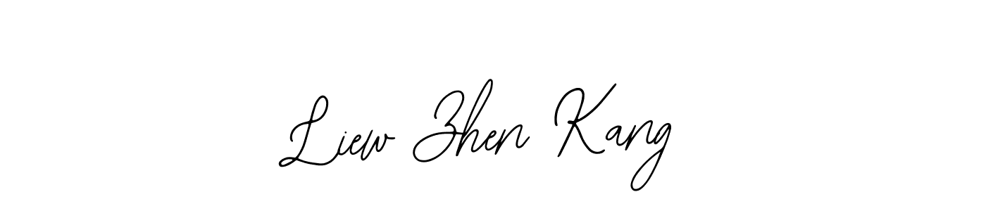 How to make Liew Zhen Kang name signature. Use Bearetta-2O07w style for creating short signs online. This is the latest handwritten sign. Liew Zhen Kang signature style 12 images and pictures png