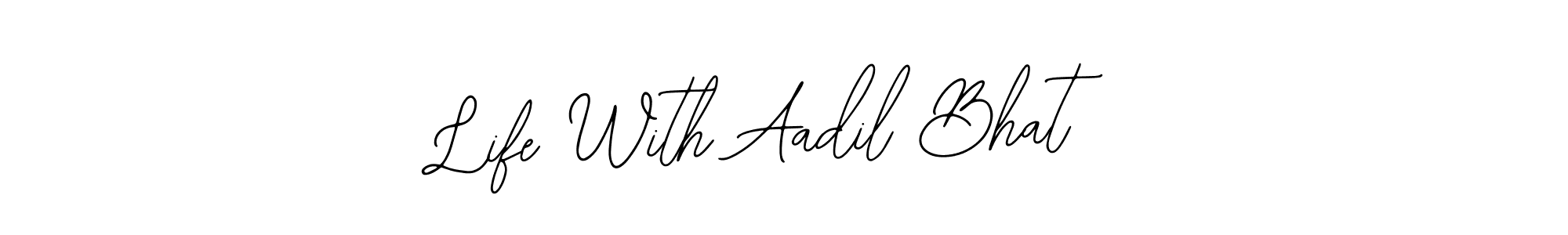 The best way (Bearetta-2O07w) to make a short signature is to pick only two or three words in your name. The name Life With Aadil Bhat include a total of six letters. For converting this name. Life With Aadil Bhat signature style 12 images and pictures png