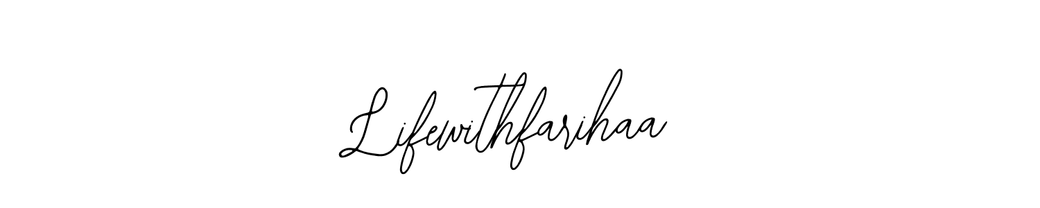 if you are searching for the best signature style for your name Lifewithfarihaa. so please give up your signature search. here we have designed multiple signature styles  using Bearetta-2O07w. Lifewithfarihaa signature style 12 images and pictures png