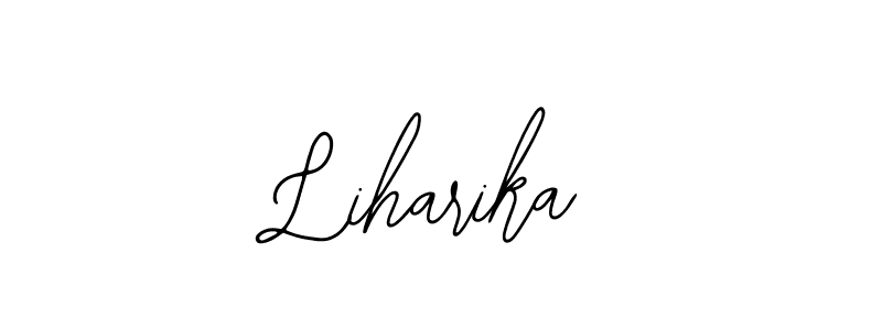 if you are searching for the best signature style for your name Liharika. so please give up your signature search. here we have designed multiple signature styles  using Bearetta-2O07w. Liharika signature style 12 images and pictures png