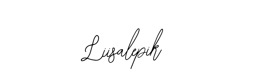The best way (Bearetta-2O07w) to make a short signature is to pick only two or three words in your name. The name Liisalepik include a total of six letters. For converting this name. Liisalepik signature style 12 images and pictures png