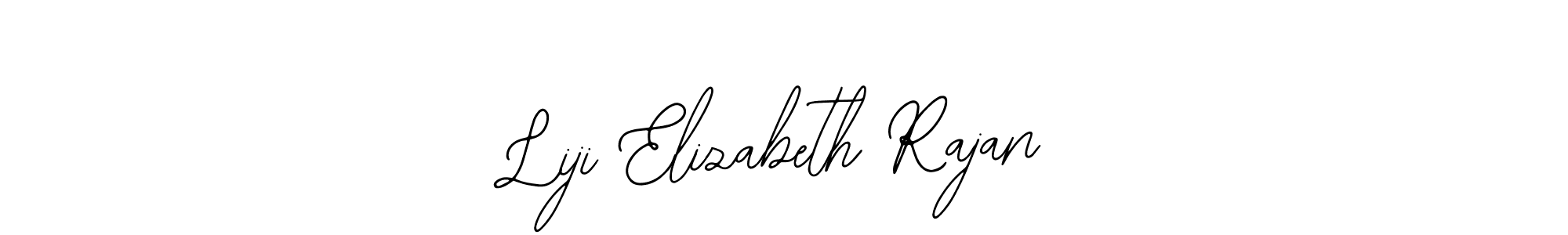 You should practise on your own different ways (Bearetta-2O07w) to write your name (Liji Elizabeth Rajan) in signature. don't let someone else do it for you. Liji Elizabeth Rajan signature style 12 images and pictures png