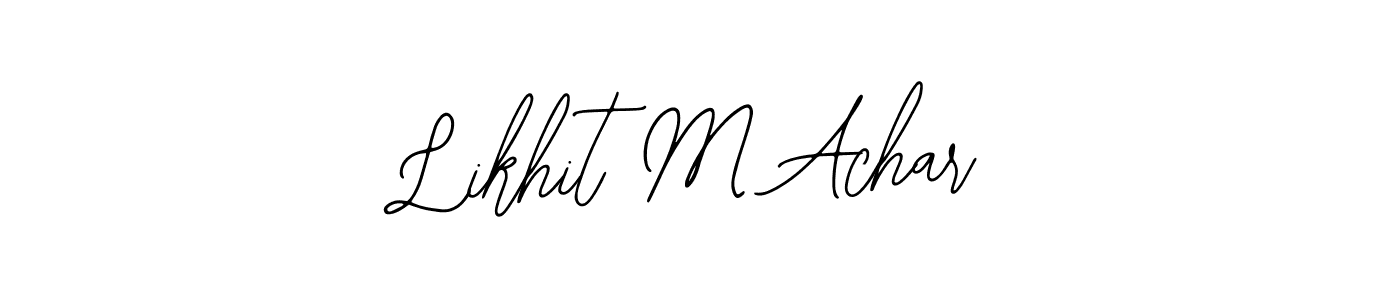 Make a short Likhit M Achar signature style. Manage your documents anywhere anytime using Bearetta-2O07w. Create and add eSignatures, submit forms, share and send files easily. Likhit M Achar signature style 12 images and pictures png