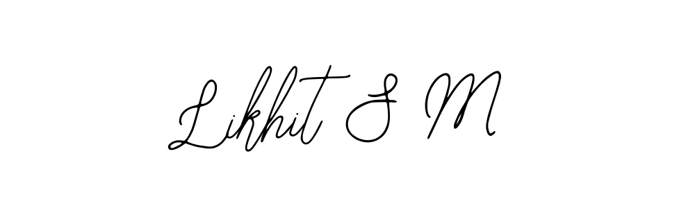 Similarly Bearetta-2O07w is the best handwritten signature design. Signature creator online .You can use it as an online autograph creator for name Likhit S M. Likhit S M signature style 12 images and pictures png