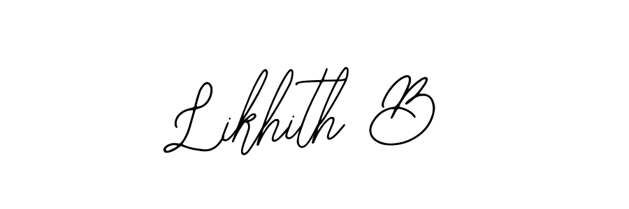 This is the best signature style for the Likhith B name. Also you like these signature font (Bearetta-2O07w). Mix name signature. Likhith B signature style 12 images and pictures png