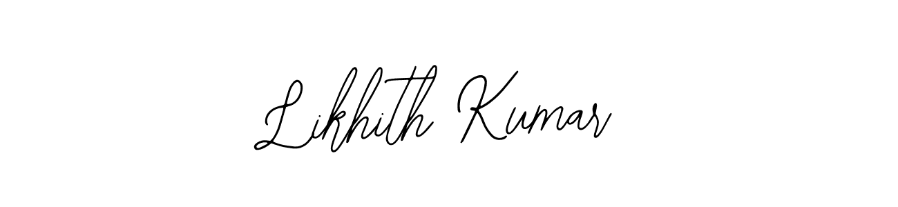 How to make Likhith Kumar name signature. Use Bearetta-2O07w style for creating short signs online. This is the latest handwritten sign. Likhith Kumar signature style 12 images and pictures png