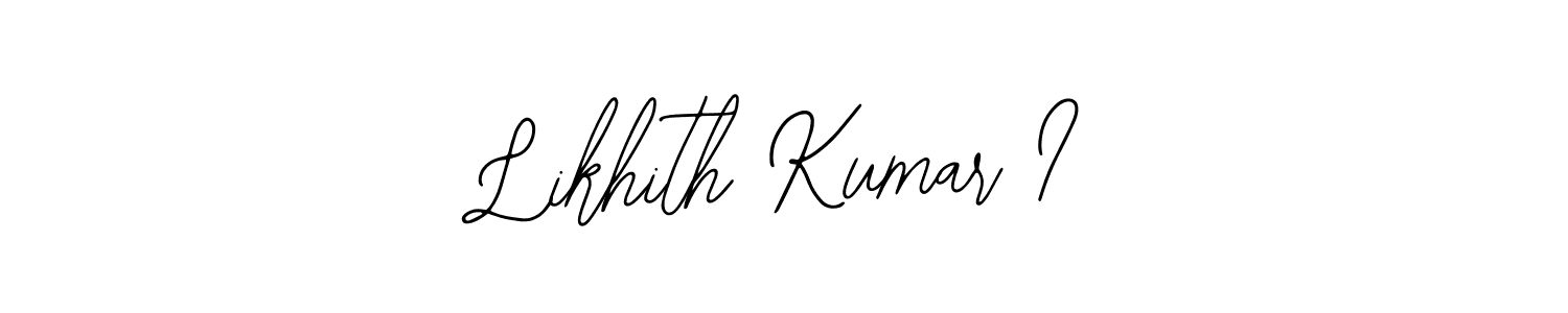 It looks lik you need a new signature style for name Likhith Kumar I. Design unique handwritten (Bearetta-2O07w) signature with our free signature maker in just a few clicks. Likhith Kumar I signature style 12 images and pictures png