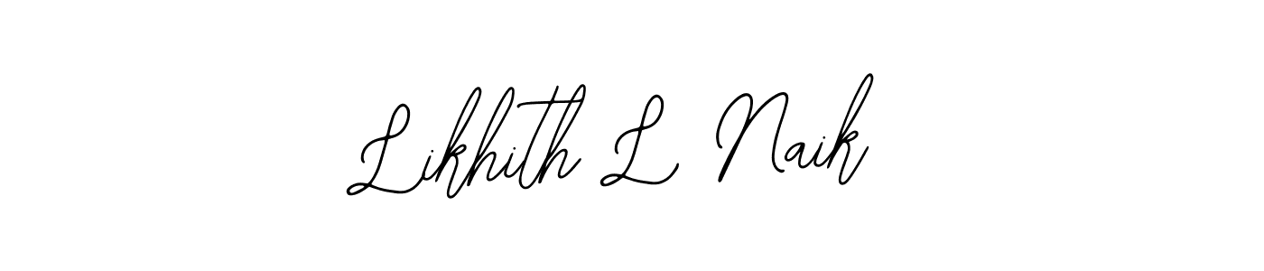 Make a beautiful signature design for name Likhith L Naik. With this signature (Bearetta-2O07w) style, you can create a handwritten signature for free. Likhith L Naik signature style 12 images and pictures png